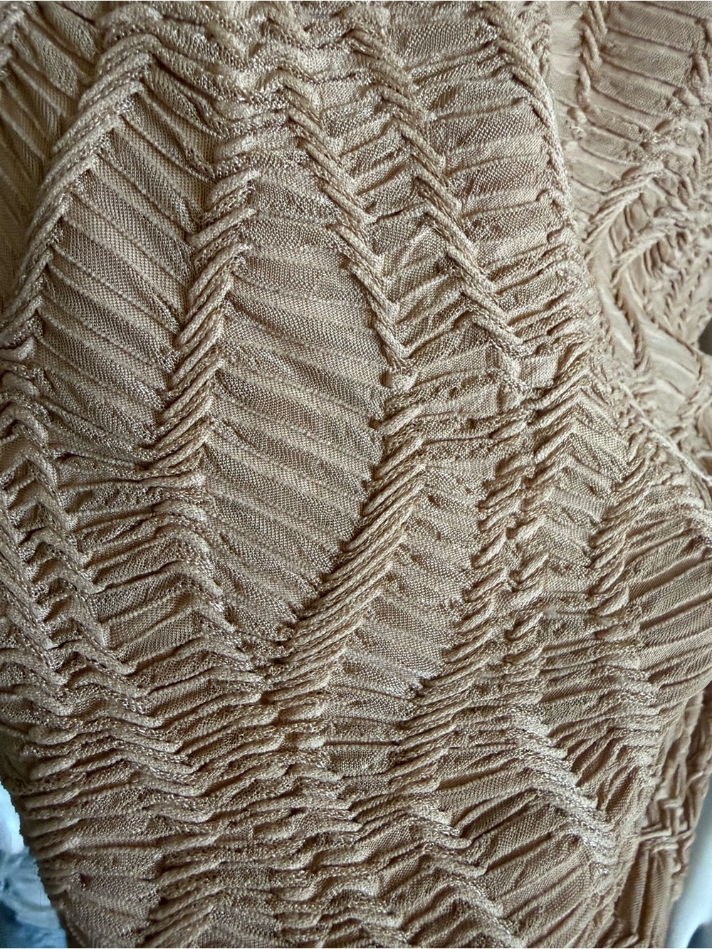 Nine West Textured Sleeveless Knit Top in Camel size L - Picture 3 of 7